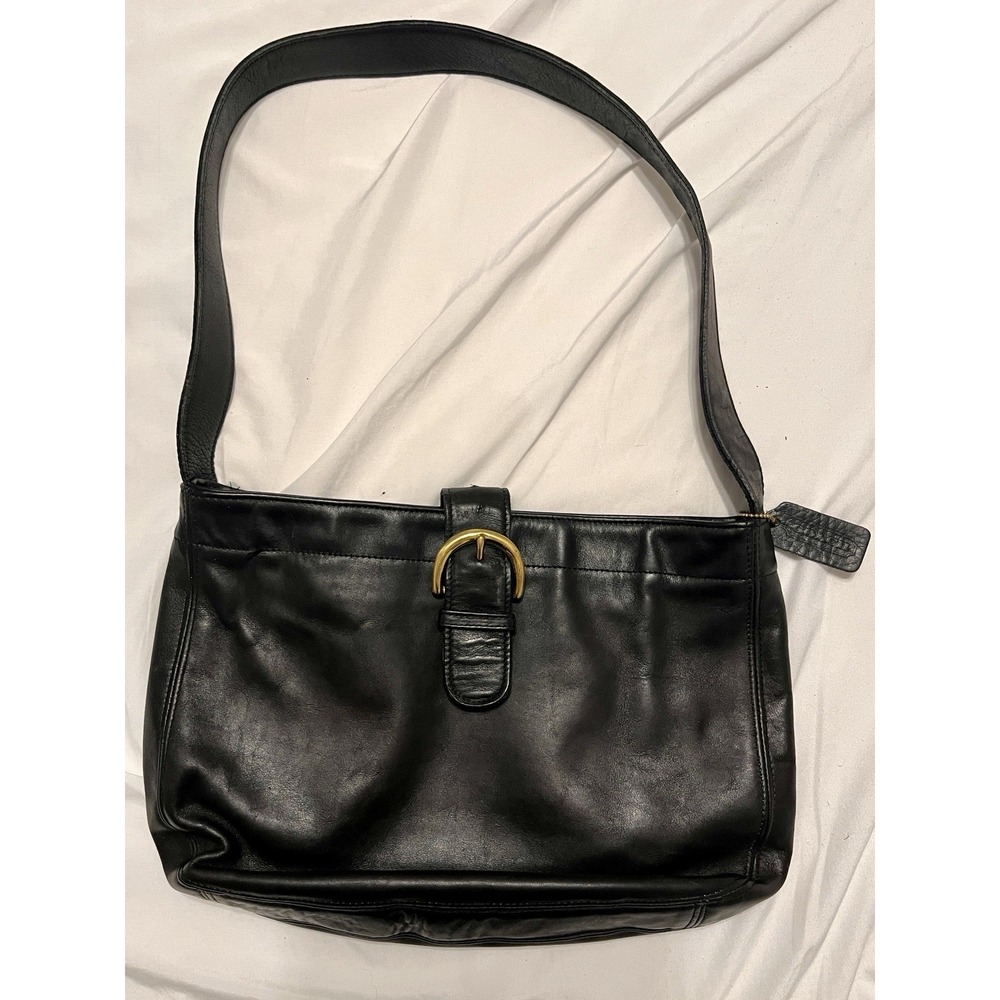 Vintage Coach Eldridge Hobo Purse Black Leather 4166 SoHo Lightweight 1997 Rare